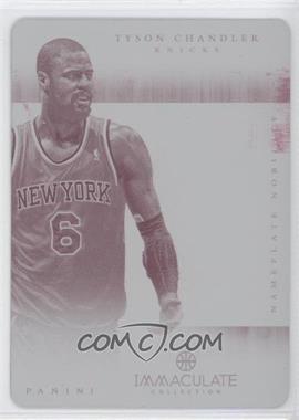 2012-13 Panini Immaculate Collection - Nameplate Nobility - Printing Plate Magenta #NN-58 - Tyson Chandler /1