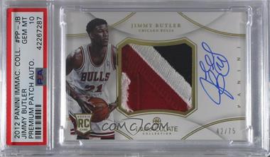 2012-13 Panini Immaculate Collection - Premium Patches Signatures #PP-JB - Jimmy Butler /75 [PSA 10 GEM MT]
