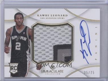 2012-13 Panini Immaculate Collection - Premium Patches Signatures #PP-LE - Kawhi Leonard /75