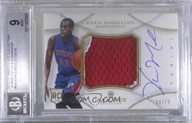 2012-13 Panini Immaculate Collection - Premium Patches Signatures #PP-MI - Khris Middleton /75 [BGS 9 MINT]