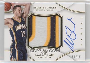 2012-13 Panini Immaculate Collection - Premium Patches Signatures #PP-PL - Miles Plumlee /75