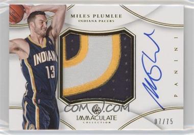 2012-13 Panini Immaculate Collection - Premium Patches Signatures #PP-PL - Miles Plumlee /75