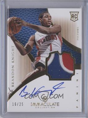 2012-13 Panini Immaculate Collection - Rookie Patch Signatures Veterans #187BRKN - Brandon Knight /25
