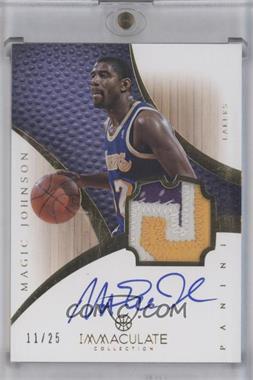 2012-13 Panini Immaculate Collection - Rookie Patch Signatures Veterans #187MAJO - Magic Johnson /25