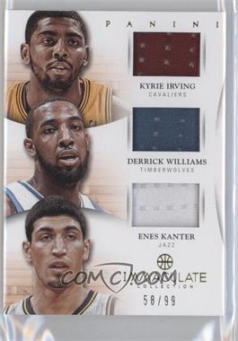 2012-13 Panini Immaculate Collection - Trios Materials #42 - Kyrie Irving, Derrick Williams, Enes Kanter /99