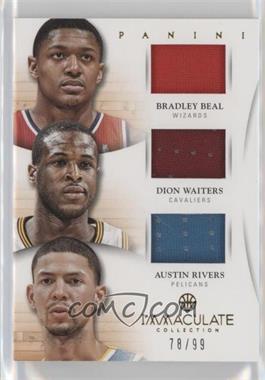 2012-13 Panini Immaculate Collection - Trios Materials #57 - Bradley Beal, Dion Waiters, Austin Rivers /99