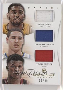 2012-13 Panini Immaculate Collection - Trios Materials #58 - Kyrie Irving, Klay Thompson, Jimmy Butler /99 [EX to NM]