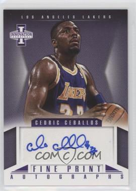 2012-13 Panini Innovation - Fine Print Autographs #11 - Cedric Ceballos