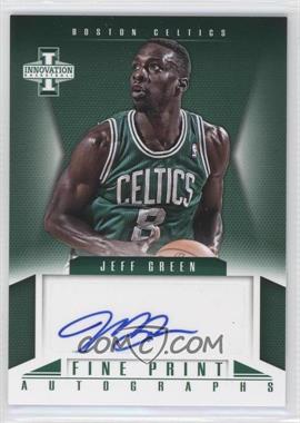 2012-13 Panini Innovation - Fine Print Autographs #16 - Jeff Green