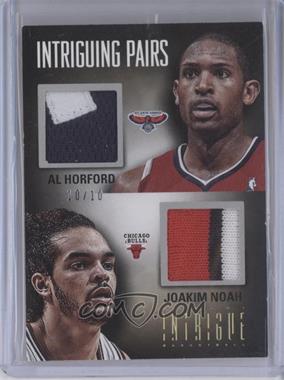 2012-13 Panini Intrigue - Intriguing Pairs Materials - Prime #12 - Al Horford, Joakim Noah /10