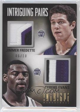 2012-13 Panini Intrigue - Intriguing Pairs Materials - Prime #16 - Jimmer Fredette, Tyreke Evans /10