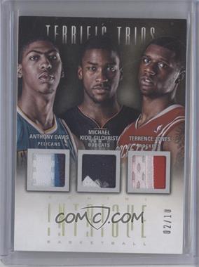 2012-13 Panini Intrigue - Terrific Trios Materials - Prime #16 - Anthony Davis, Michael Kidd-Gilchrist, Terrence Jones /10