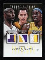 Kobe Bryant, Steve Nash, Dwight Howard #/3