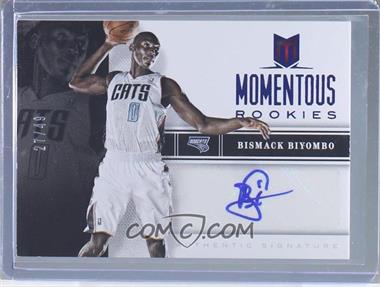 2012-13 Panini Momentum - Momentous Rookies Autographs - Blue #73 - Bismack Biyombo /49