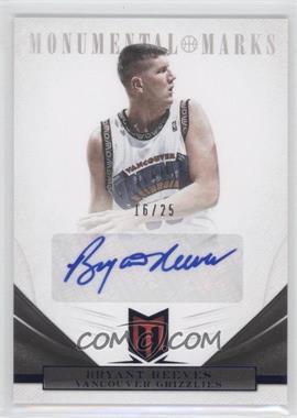 2012-13 Panini Momentum - Monumental Marks - Blue #140 - Bryant Reeves /25