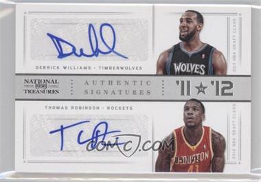 2012-13 Panini National Treasures - '11 vs '12 Signatures - Silver #78 - Derrick Williams, Thomas Robinson /25