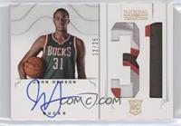 2012 Rookies Autographed Memorabilia - John Henson #/25