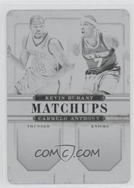 2012-13 Panini National Treasures - Matchups Materials - Printing Plate Black #28 - Kevin Durant, Carmelo Anthony /1