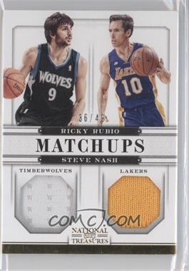 2012-13 Panini National Treasures - Matchups Materials #32 - Ricky Rubio, Steve Nash /49