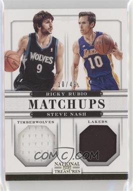 2012-13 Panini National Treasures - Matchups Materials #32 - Ricky Rubio, Steve Nash /49