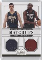 Tyler Hansbrough, Joel Anthony #/99