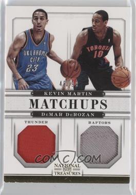 2012-13 Panini National Treasures - Matchups Materials #40 - Kevin Martin, DeMar DeRozan /99