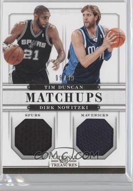 2012-13 Panini National Treasures - Matchups Materials #53 - Tim Duncan, Dirk Nowitzki /99