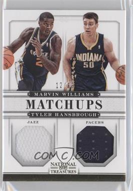 2012-13 Panini National Treasures - Matchups Materials #67 - Marvin Williams, Tyler Hansbrough /99