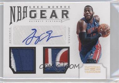2012-13 Panini National Treasures - NBA Gear Combos Signatures - Prime #46 - Greg Monroe /25
