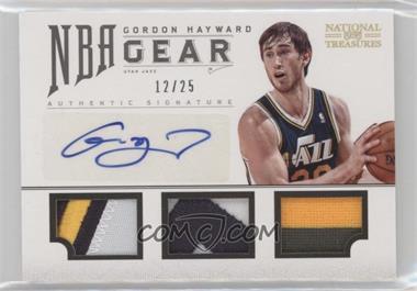 2012-13 Panini National Treasures - NBA Gear Trios Signatures - Prime #21 - Gordon Hayward /25