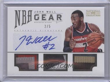 2012-13 Panini National Treasures - NBA Gear Trios Signatures - Prime #8 - John Wall /5