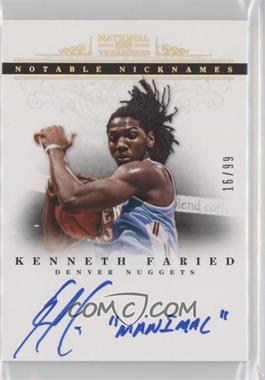 2012-13 Panini National Treasures - Notable Nicknames #17 - Kenneth Faried /99