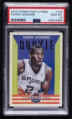 2012-13 Panini Past & Present - [Base] #193 - Kawhi Leonard [PSA 10 GEM MT]