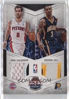 Jose Calderon, George Hill [EX to NM] #/25