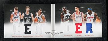 2012-13 Panini Preferred - Center Material Booklet #2 - Spencer Hawes, Tiago Splitter, Enes Kanter, Al Jefferson, Yao Ming, Ben Wallace /199