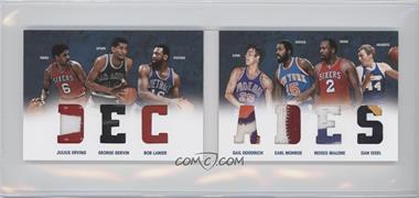 2012-13 Panini Preferred - Decades Material Booklet - Prime #2 - JJulius Erving, George Gervin, Bob Lanier, Earl Monroe, Gail Goodrich, Moses Malone, Dan Issel /10