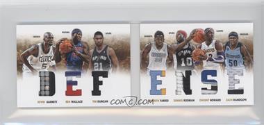 2012-13 Panini Preferred - Defense Material Booklet - Prime #1 - Kevin Garnett, Ben Wallace, Tim Duncan, Kenneth Faried, Dennis Rodman, Dwight Howard, Zach Randolph /25