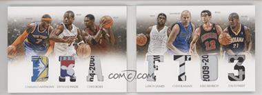 2012-13 Panini Preferred - Draft Material Booklet - Laundry Tag #2 - Carmelo Anthony, Dwyane Wade, Chris Bosh, LeBron James, Chris Kaman, Kirk Hinrich, David West /1