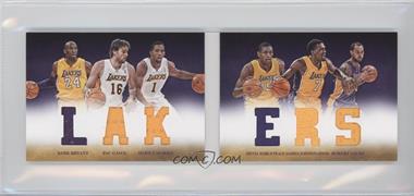 2012-13 Panini Preferred - Lakers Material Booklet #1 - Kobe Bryant, Pau Gasol, Darius Morris, Metta World Peace, Darius Johnson-Odom, Robert Sacre /199