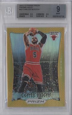 2012-13 Panini Prizm - [Base] - Gold Prizm #53 - Carlos Boozer /10 [BGS 9 MINT]