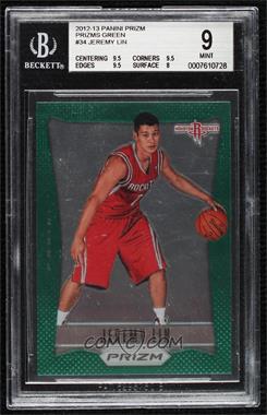 2012-13 Panini Prizm - [Base] - Green Prizm #34 - Jeremy Lin [BGS 9 MINT]