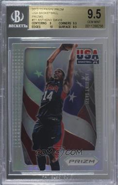 2012-13 Panini Prizm - USA Basketball - Silver Prizm #11 - Anthony Davis [BGS 9.5 GEM MINT]