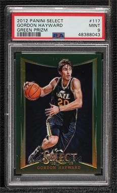 2012-13 Panini Select - [Base] - Industry Summit Green Prizm #117 - Gordon Hayward /10 [PSA 9 MINT]