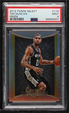 2012-13 Panini Select - [Base] - Silver Prizm #110 - Tim Duncan [PSA 9 MINT]