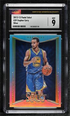 2012-13 Panini Select - [Base] - Silver Prizm #39 - Stephen Curry [CSG 9 Mint]