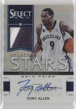 2012-13 Panini Select - Select Stars Jersey Autograph - Gold Prizm Prime #24 - Tony Allen /10