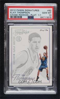 2012-13 Panini Signatures - Rookies - Platinum #82 - Klay Thompson /1 [PSA 10 GEM MT]