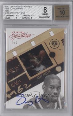 2012-13 Panini Signatures - Signatures Film - Red #120 - Gary Payton /5 [BGS 8 NM‑MT]