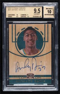 2012-13 Panini Threads - [Base] #201 - Rookies - Anthony Davis [BGS 9.5 GEM MINT]