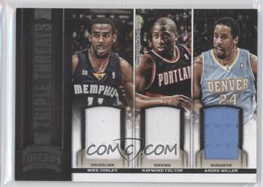 2012-13 Panini Threads - Triple Threats Materials #24 - Mike Conley, Raymond Felton, Andre Miller